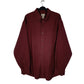Mens Burgundy L.L.Bean Herringbone Long Sleeve Shirt