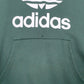 Womens Green Adidas Spellout Hoodie Jumper