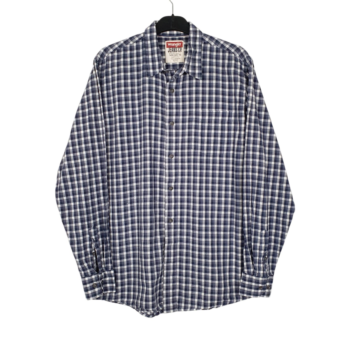 Mens Navy Wrangler  Long Sleeve Shirt