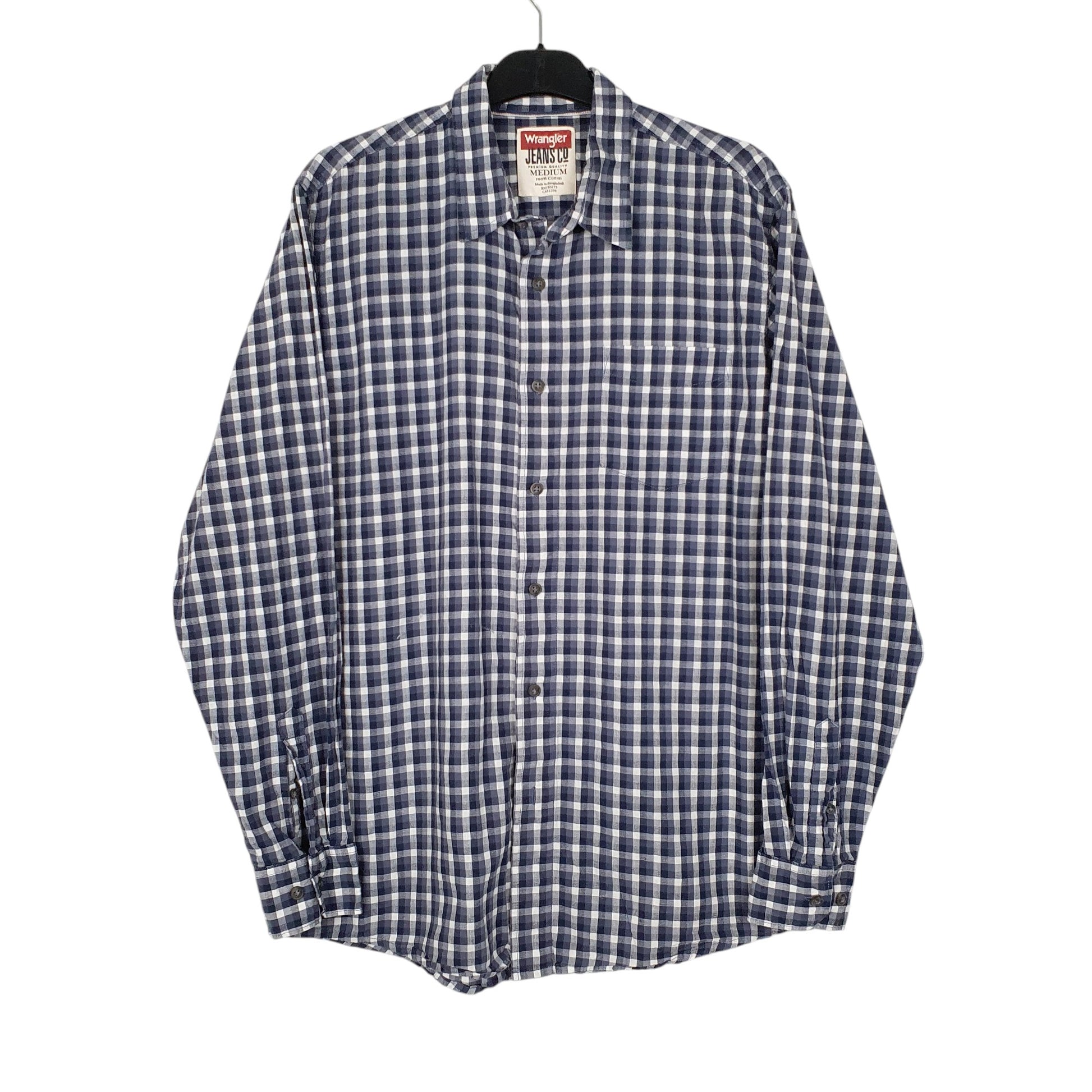 Mens Navy Wrangler  Long Sleeve Shirt