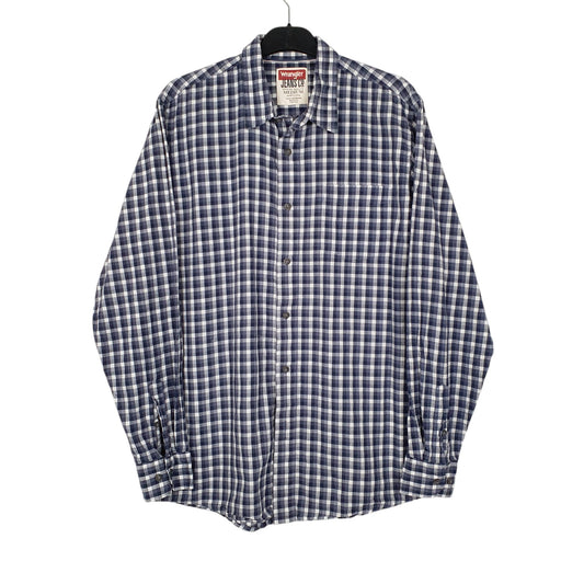 Mens Navy Wrangler  Long Sleeve Shirt