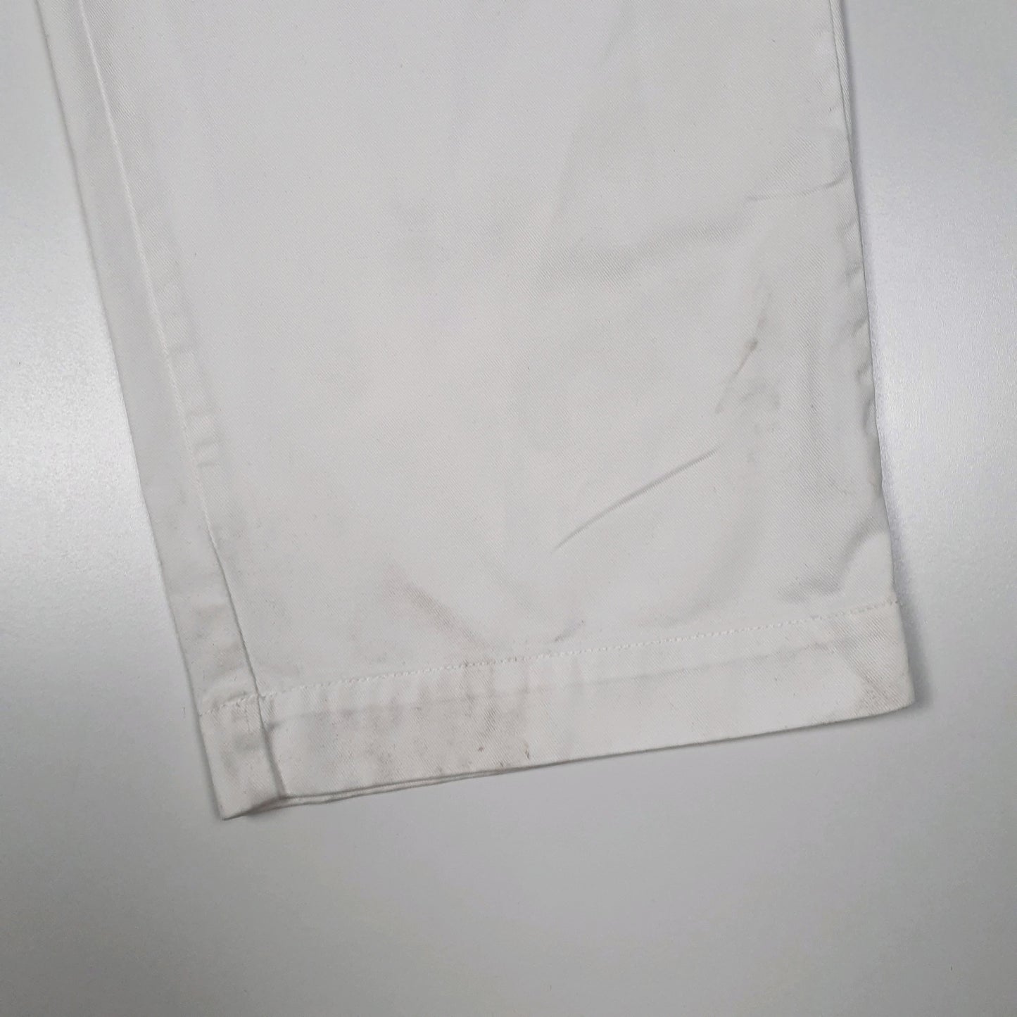 Mens White Tommy Hilfiger Double Pleated  Trousers