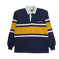 Mens Navy Barbarian Humber Rugby Long Sleeve Polo Shirt