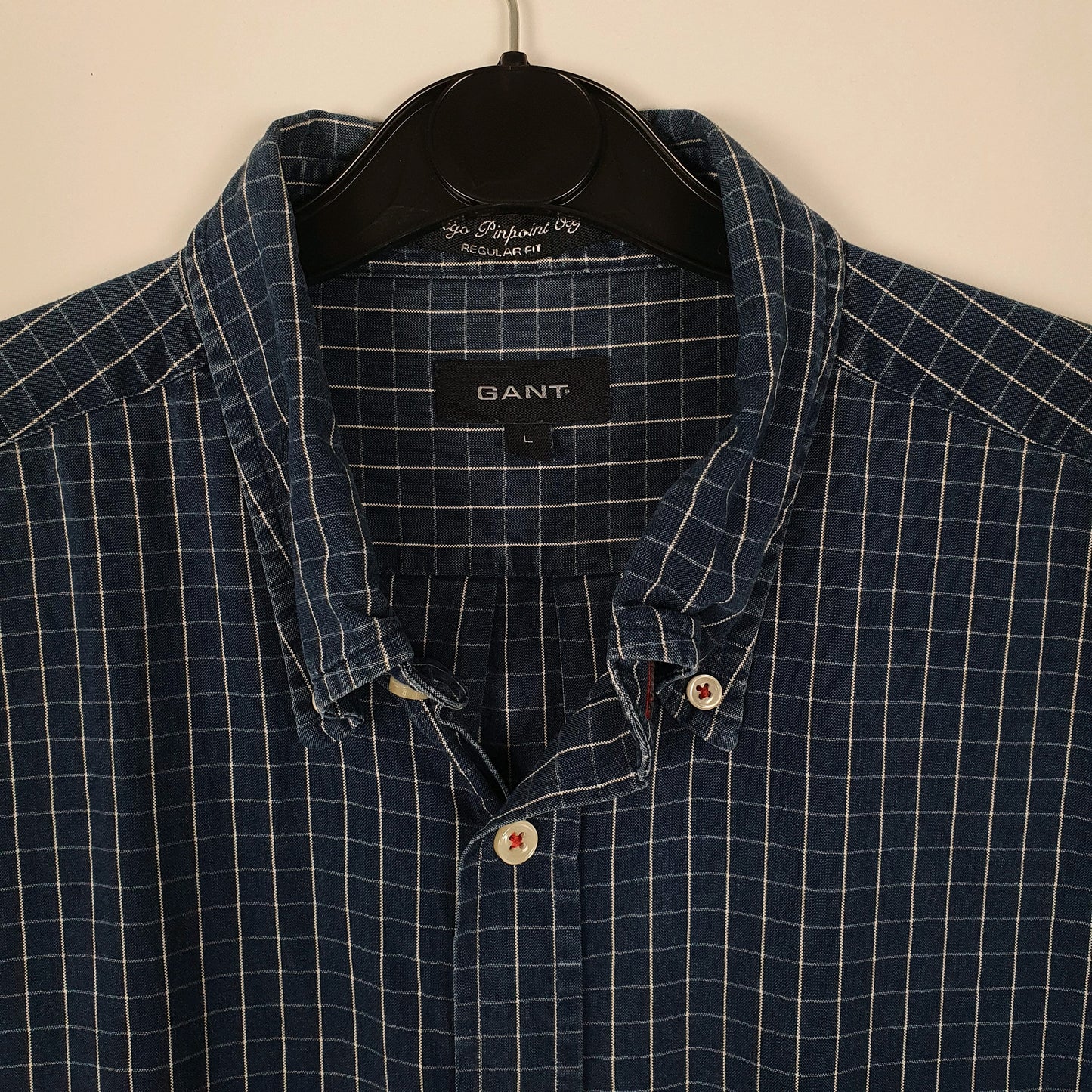 Mens Navy GANT Pinpoint Oxford  Shirt