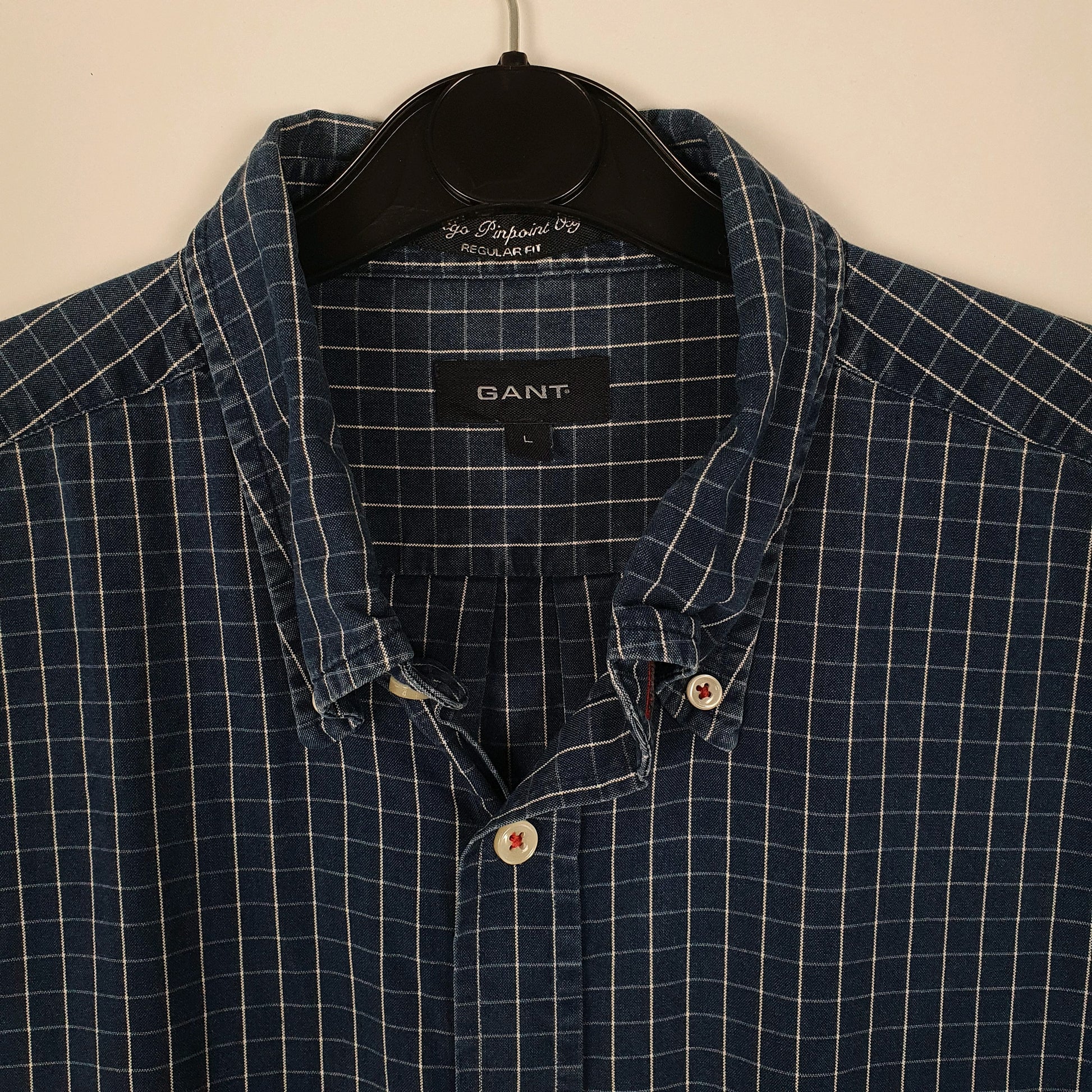 Mens Navy GANT Pinpoint Oxford  Shirt