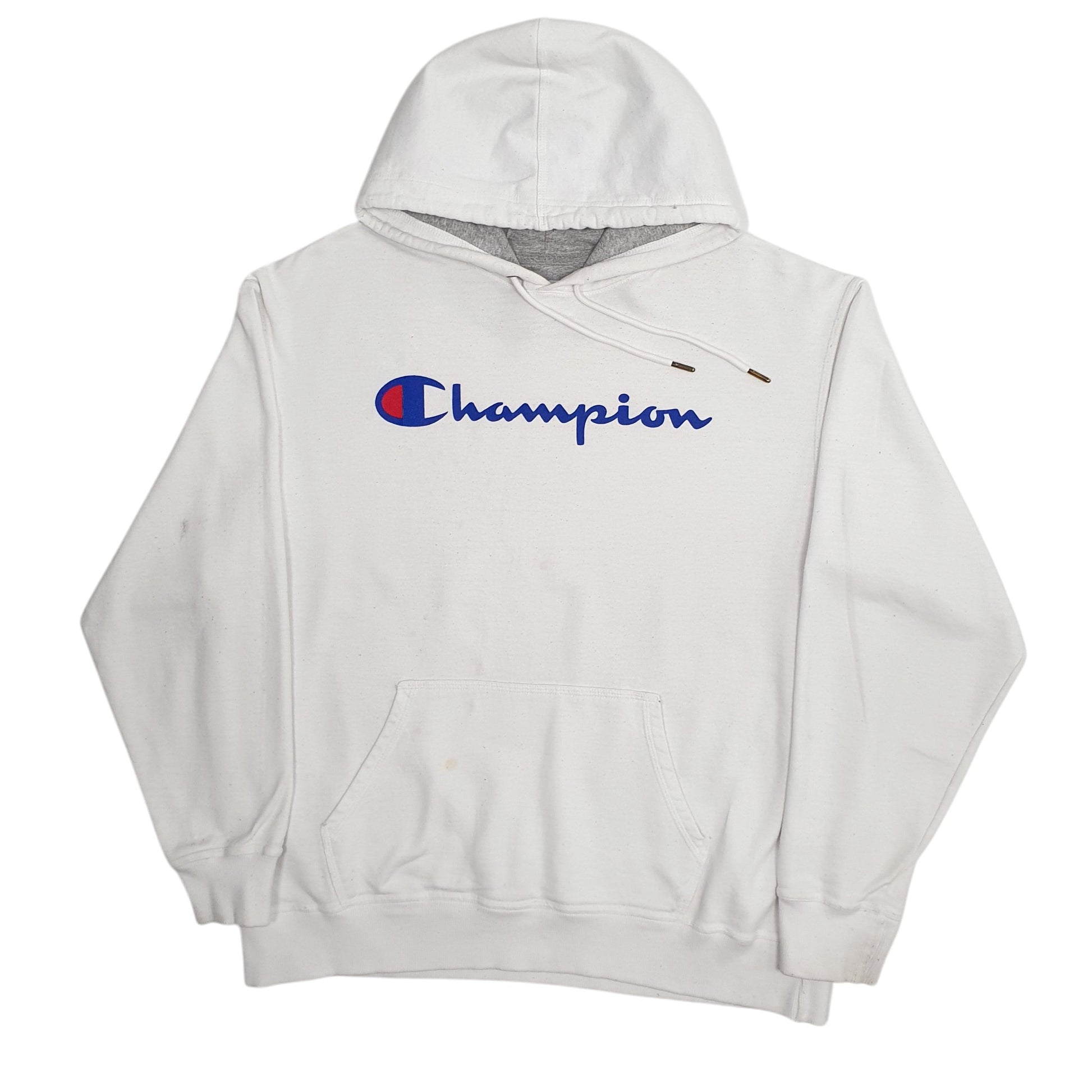 Mens White Champion  Hoodie Jumper