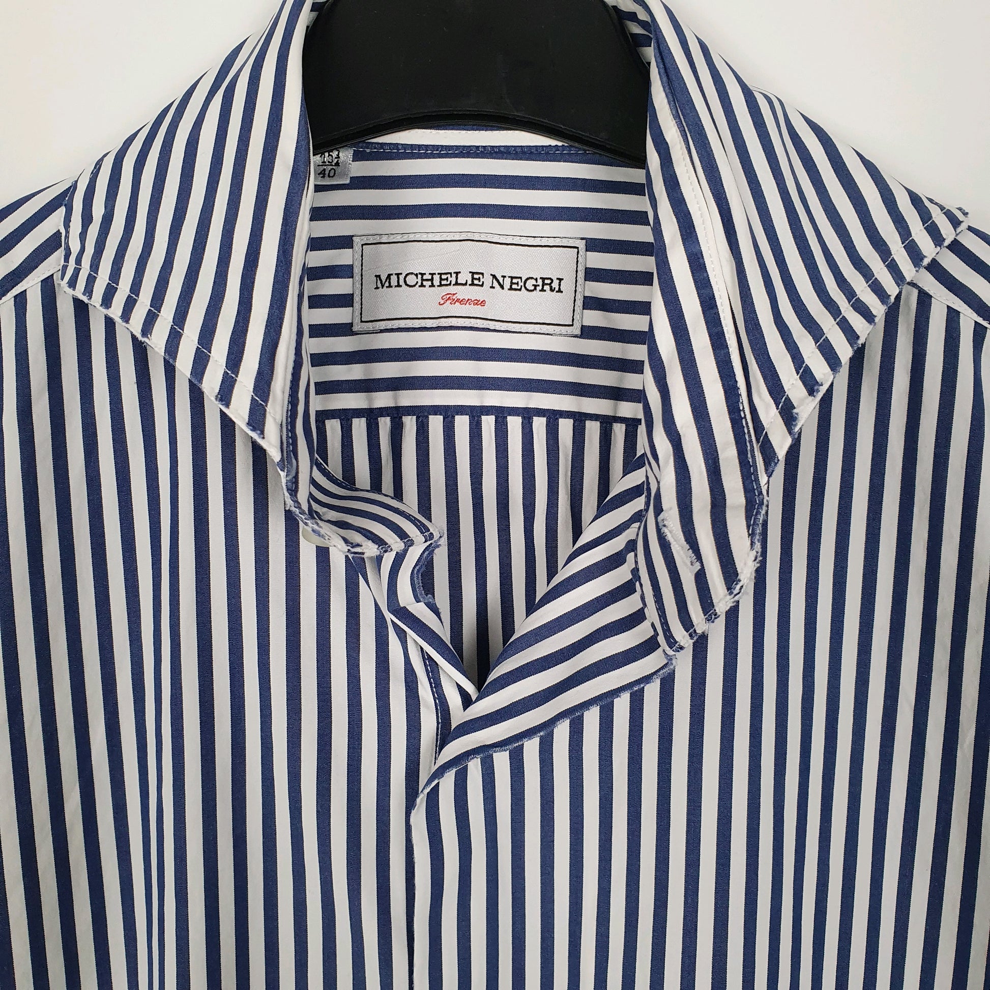 Mens Navy Michele Negri   Shirt