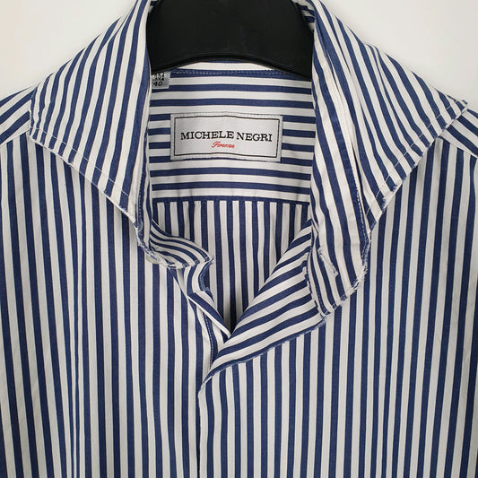 Mens Navy Michele Negri   Shirt