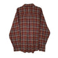 Mens Burgundy Woolrich Thick Flannel Plaid  Shirt