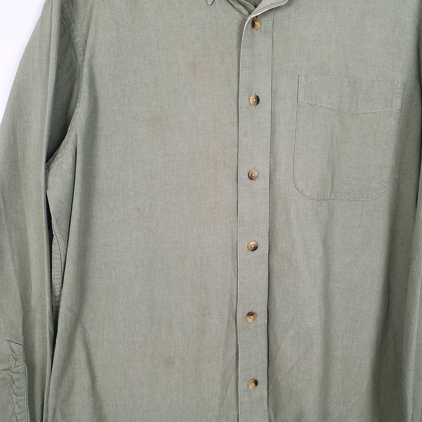 Mens Khaki L.L.Bean Vintage 90s 00s  Shirt