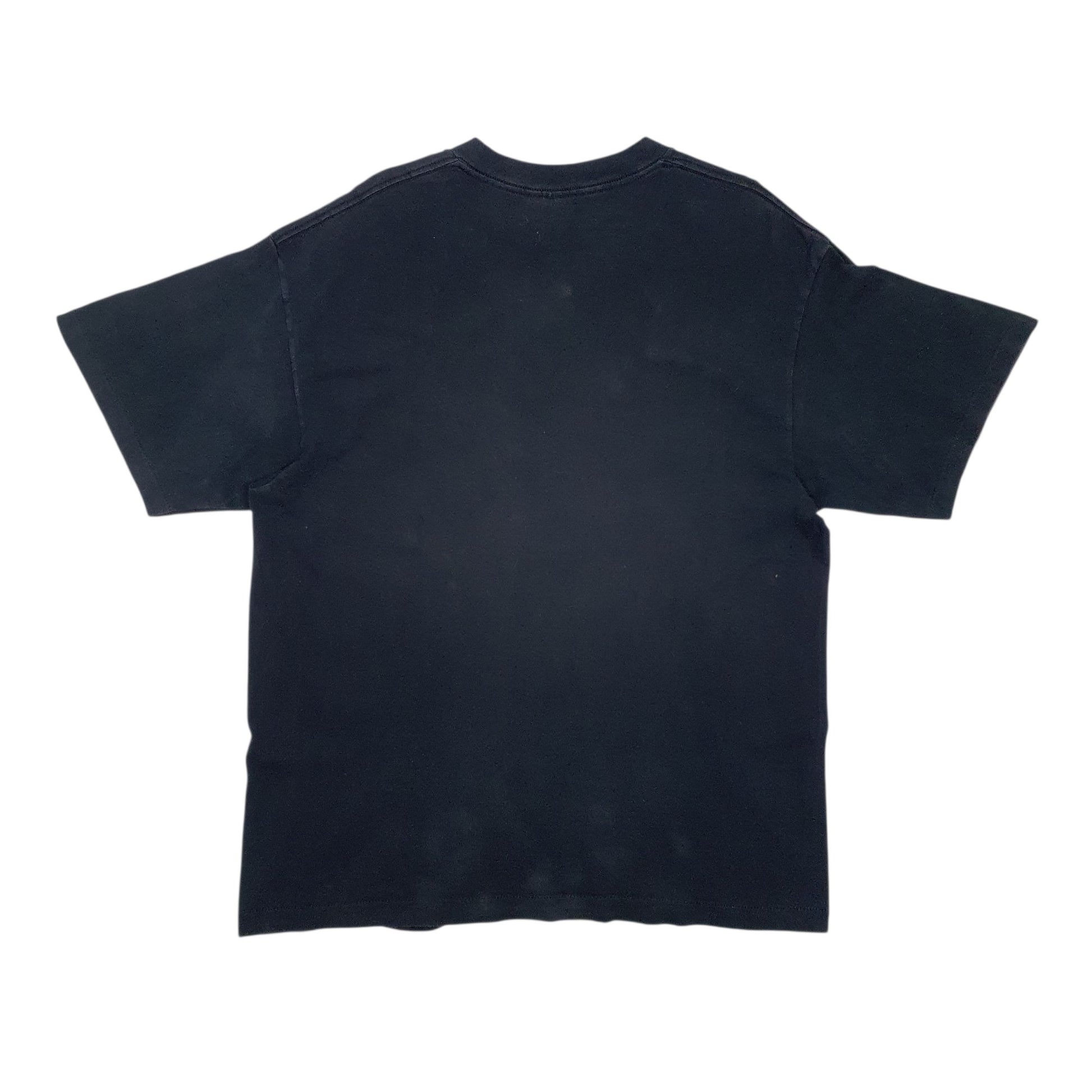 Mens Black Trench Single Stitch Vintage 90s  T Shirt