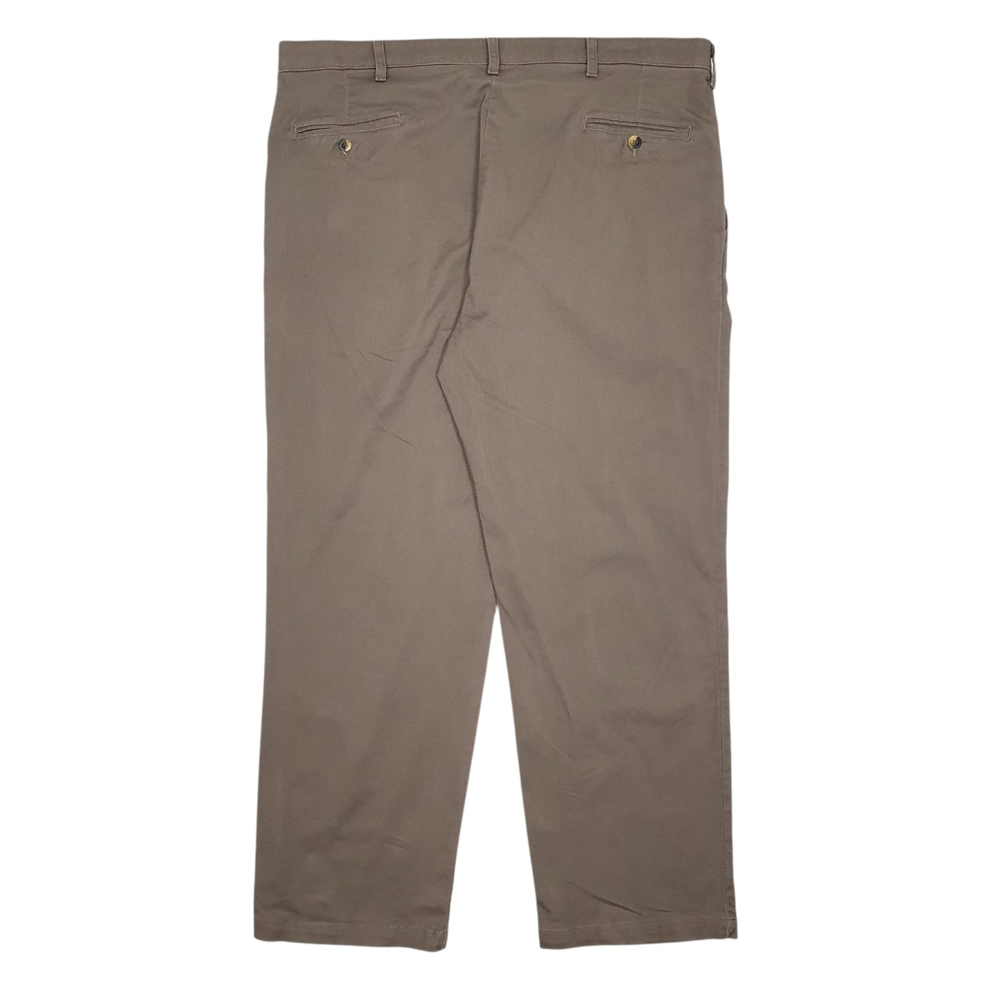 Mens Brown Wrangler Pleated  Trousers