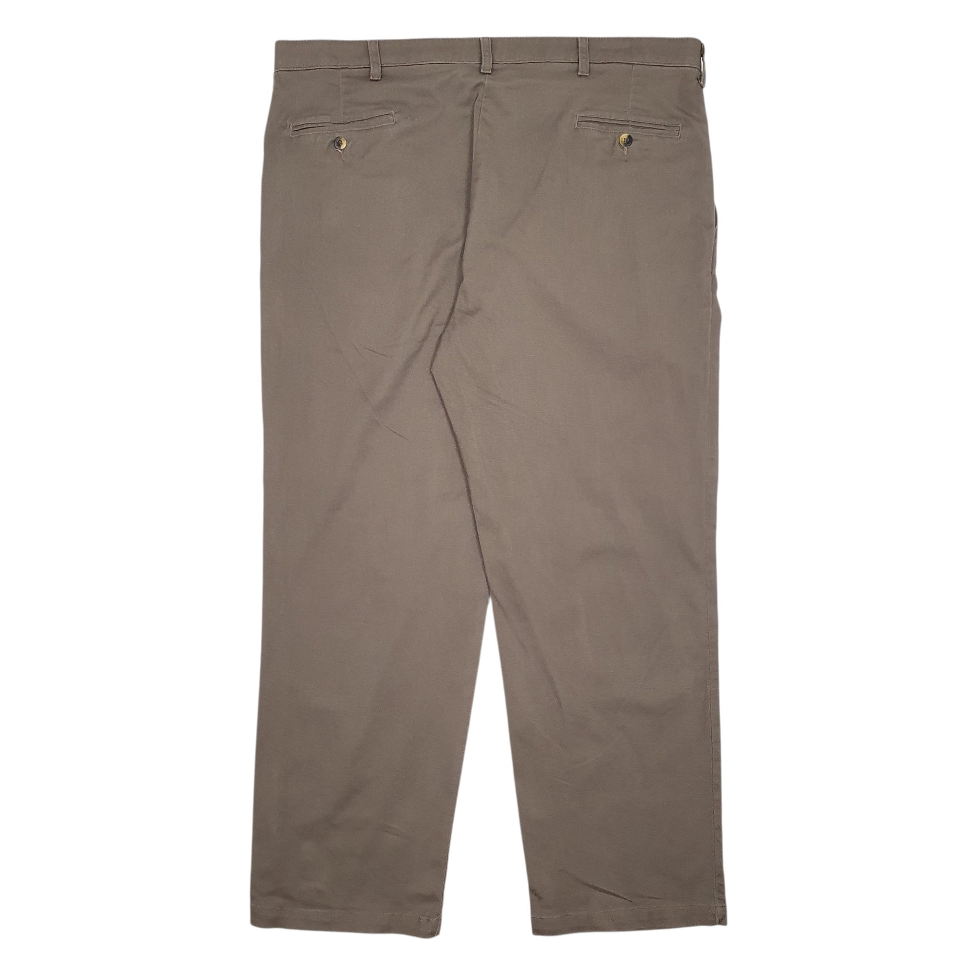 Mens Brown Wrangler Pleated  Trousers
