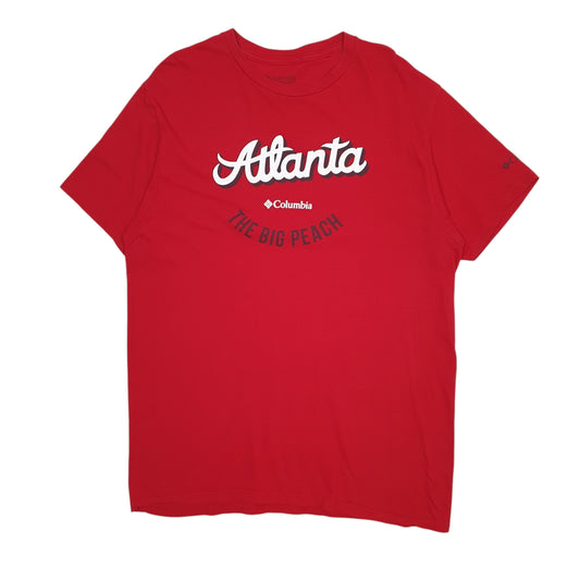 Mens Red Columbia Sportswear Company Atlanta Short Sleeve T Shirt