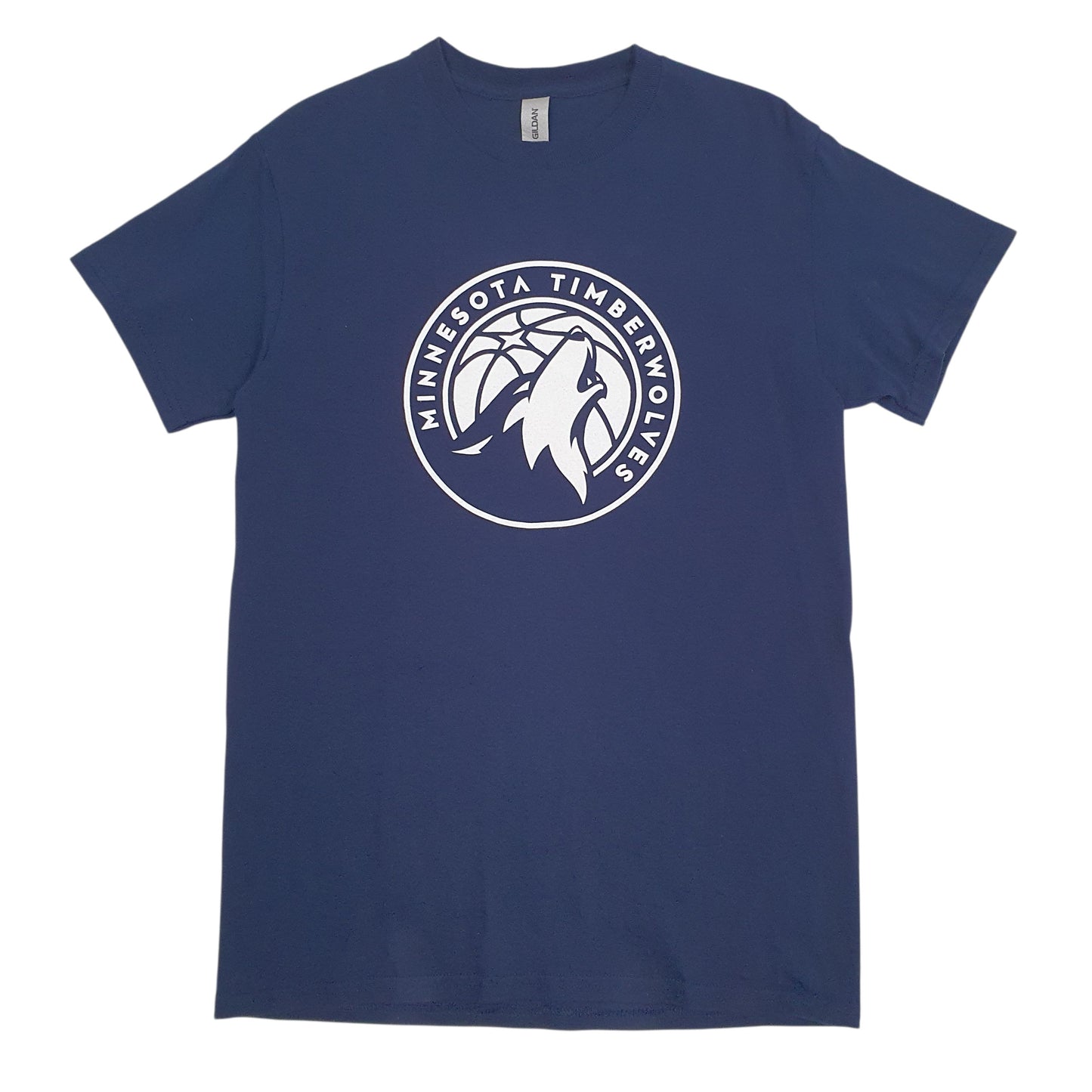 Mens Navy Gildan Minnesota Timberwolves Short Sleeve T Shirt