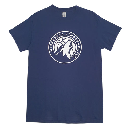 Mens Navy Gildan Minnesota Timberwolves Short Sleeve T Shirt