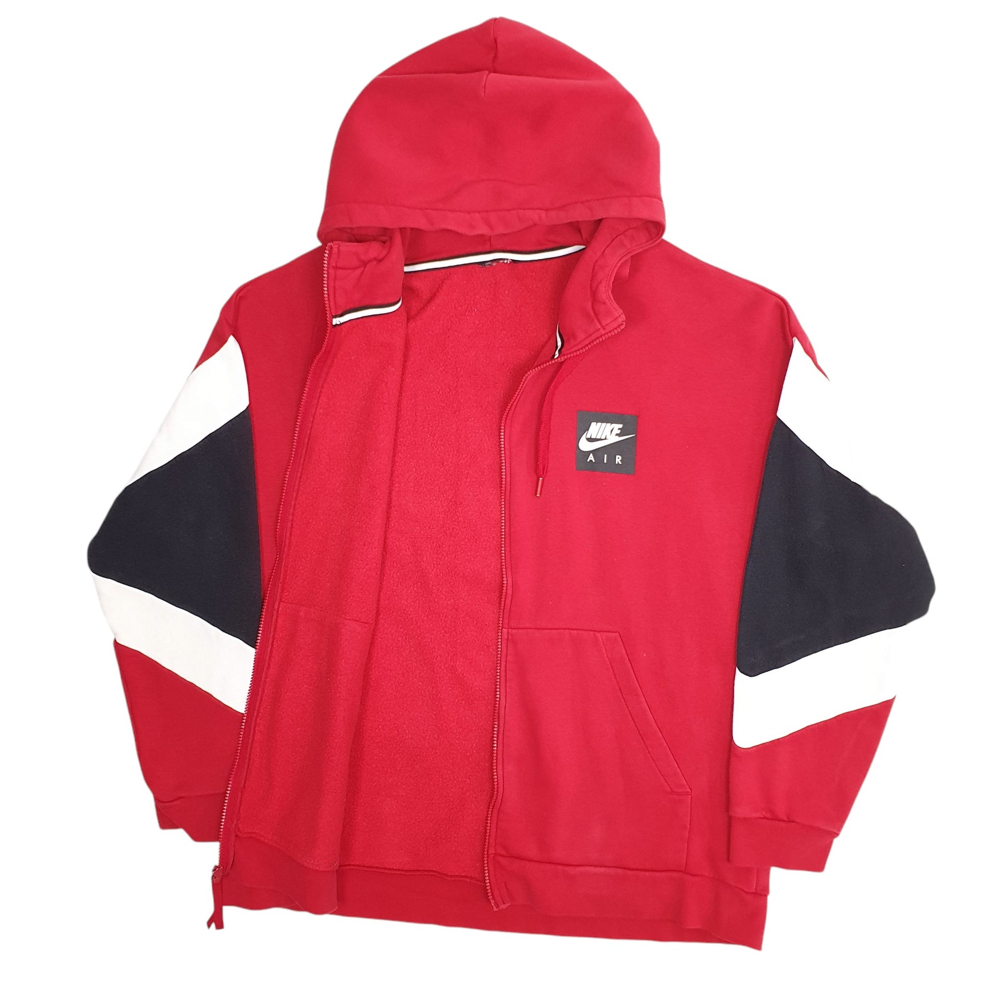 Mens Red Nike Hoodie Full Zip Jumper