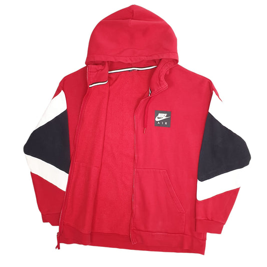 Mens Red Nike Hoodie Full Zip Jumper