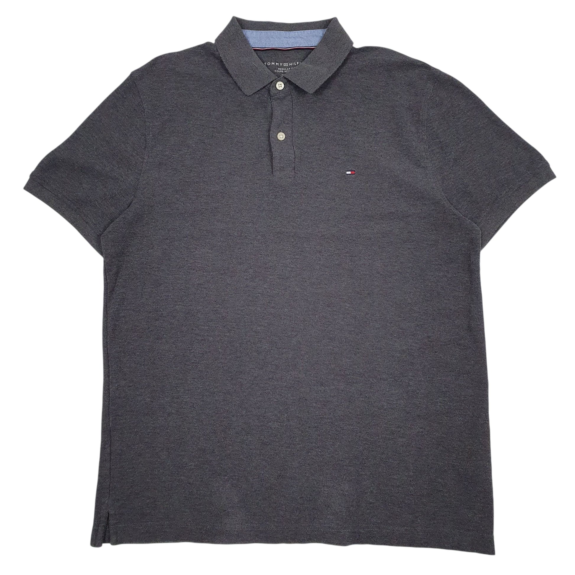 Mens Grey Tommy Hilfiger  Short Sleeve Polo Shirt