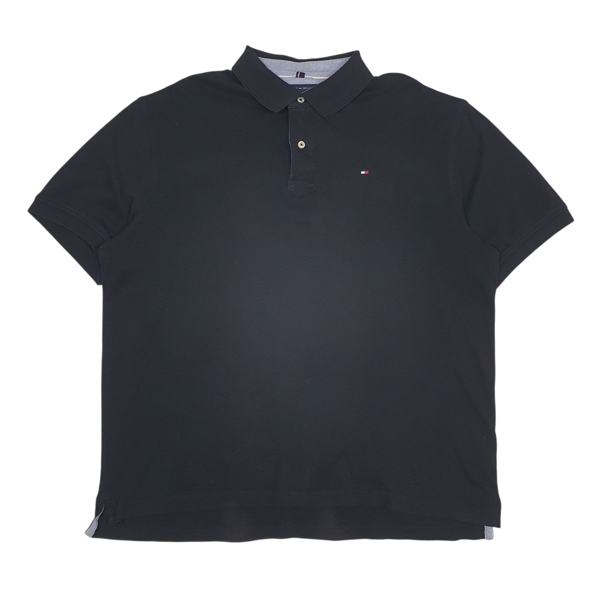 Mens Black Tommy Hilfiger  Short Sleeve Polo Shirt