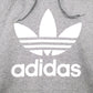 Mens Grey Adidas Spellout Hoodie Jumper