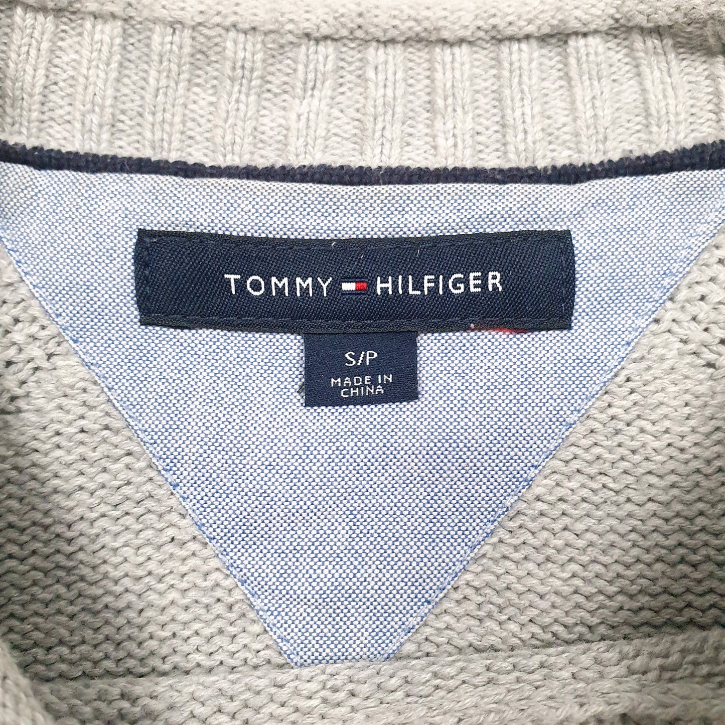 Mens Grey Tommy Hilfiger Knitwear Crewneck Jumper