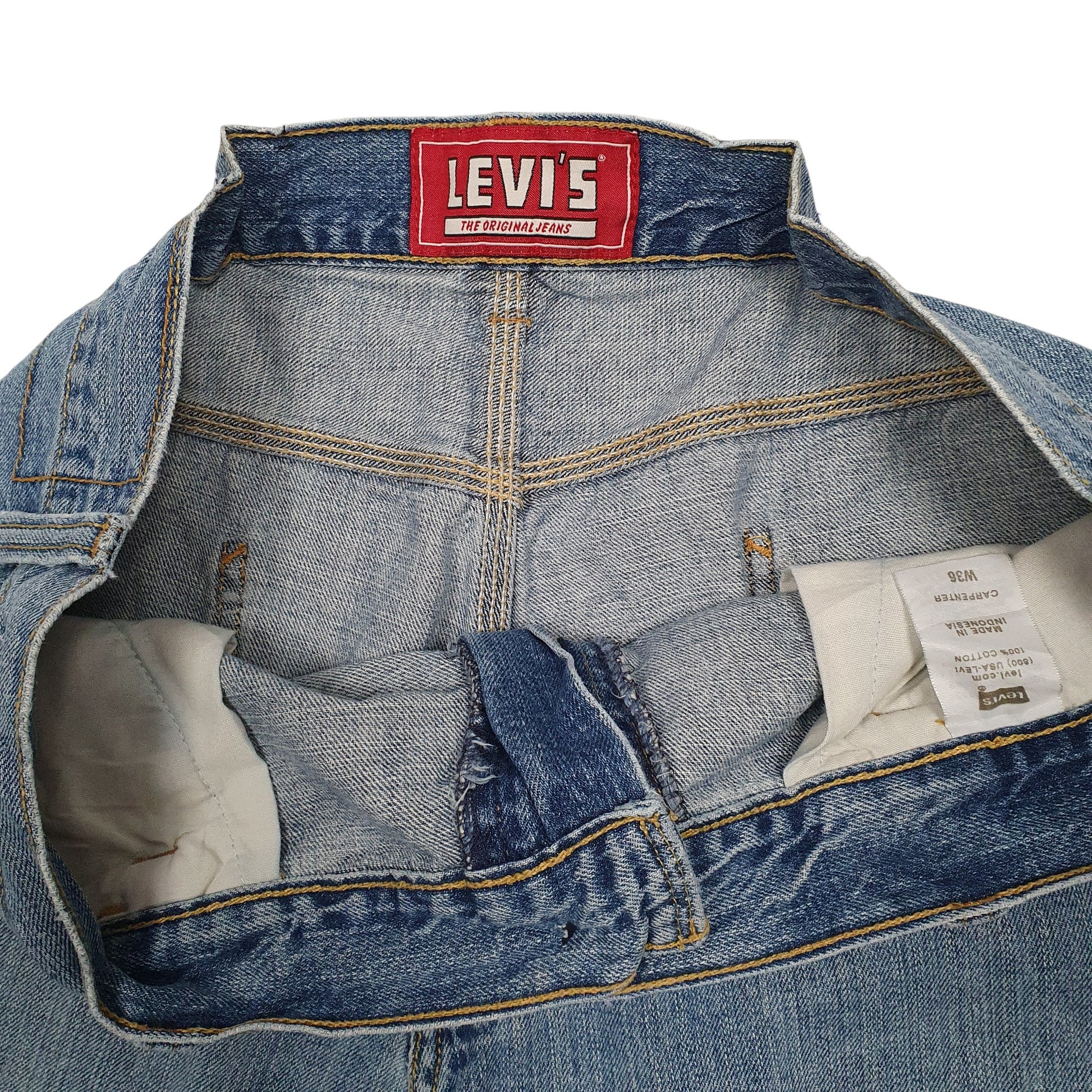 Mens Blue Levis Carpenter Vintage 00s  Shorts