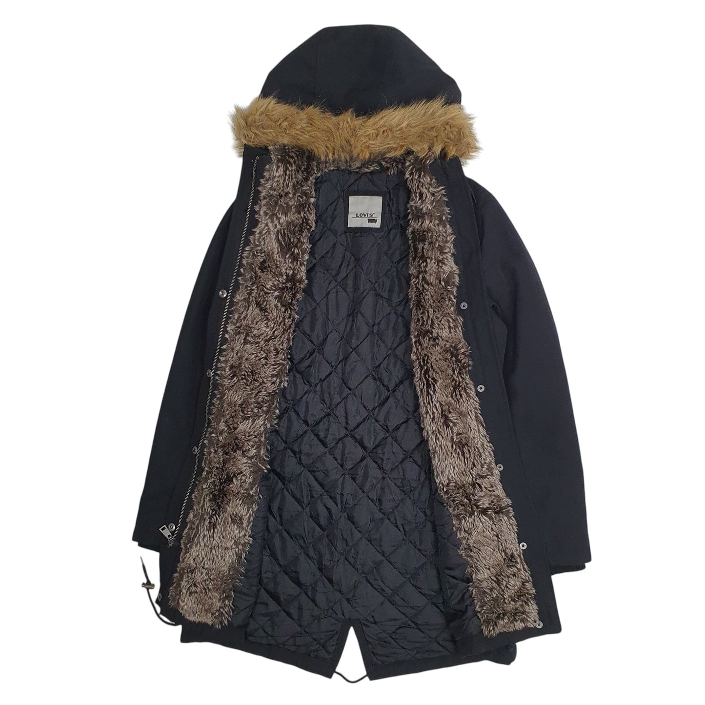 Mens Black Levis   Coat