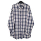 Mens Navy GANT Handloom Madras Long Sleeve Shirt