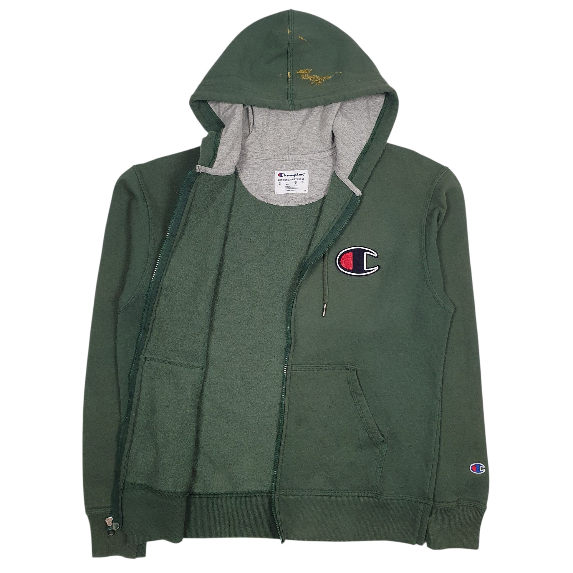 Mens Green Champion  Full Zip Jumper