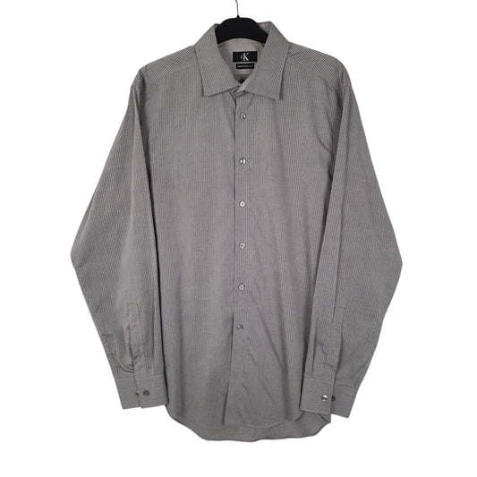 Mens Grey Calvin Klein  Long Sleeve Shirt