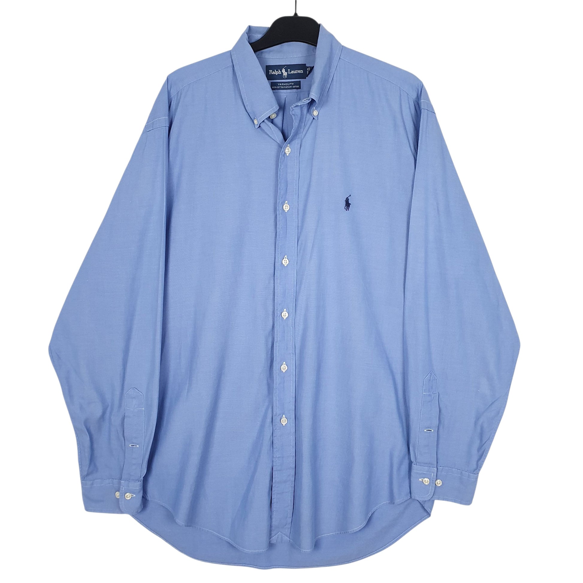 Mens Blue Ralph Lauren Pinpoint Oxford Long Sleeve Shirt