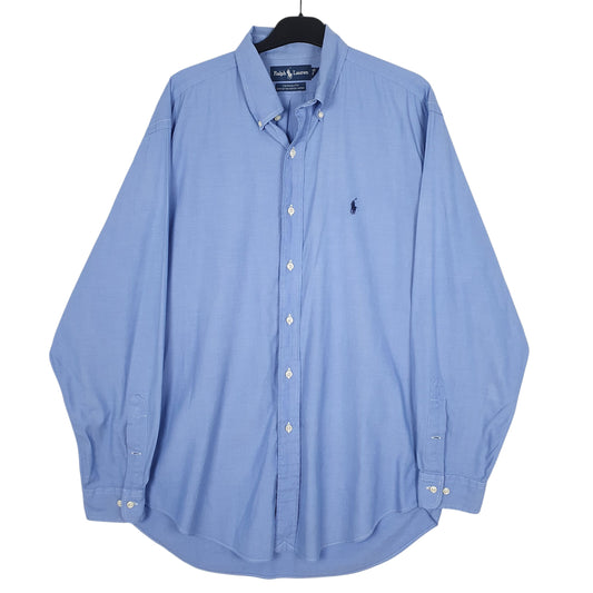 Mens Blue Ralph Lauren Pinpoint Oxford Long Sleeve Shirt
