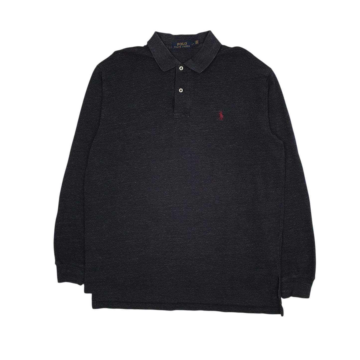 Mens Grey Polo Ralph Lauren  Long Sleeve Polo Shirt