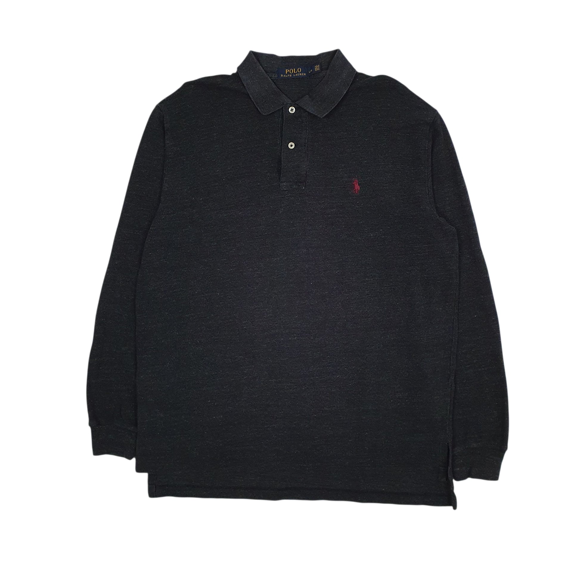 Mens Grey Polo Ralph Lauren  Long Sleeve Polo Shirt