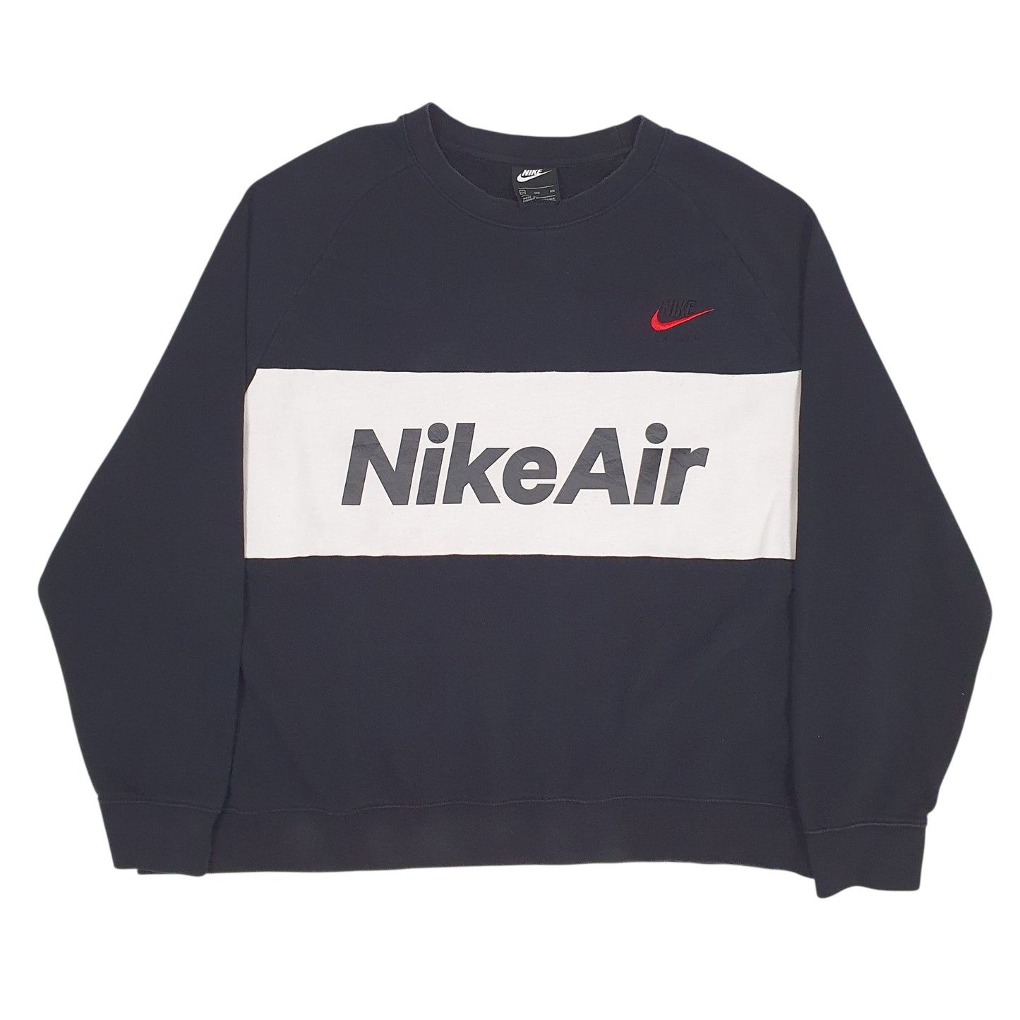 Mens Black Nike Air Spellout Crewneck Jumper