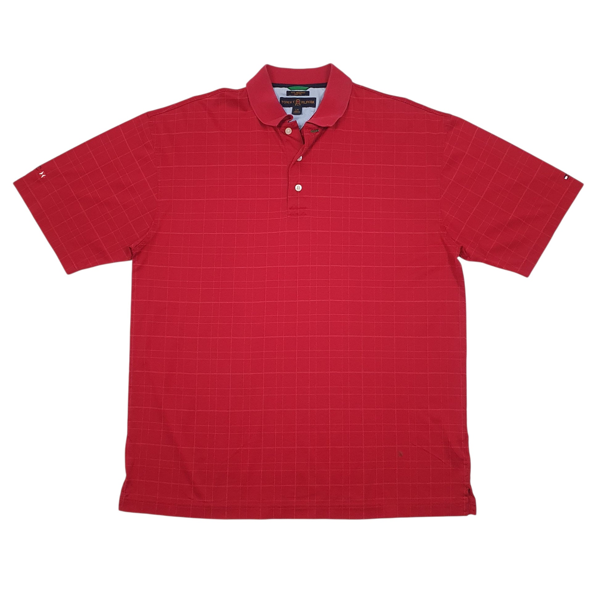 Mens Red Tommy Hilfiger  Short Sleeve Polo Shirt