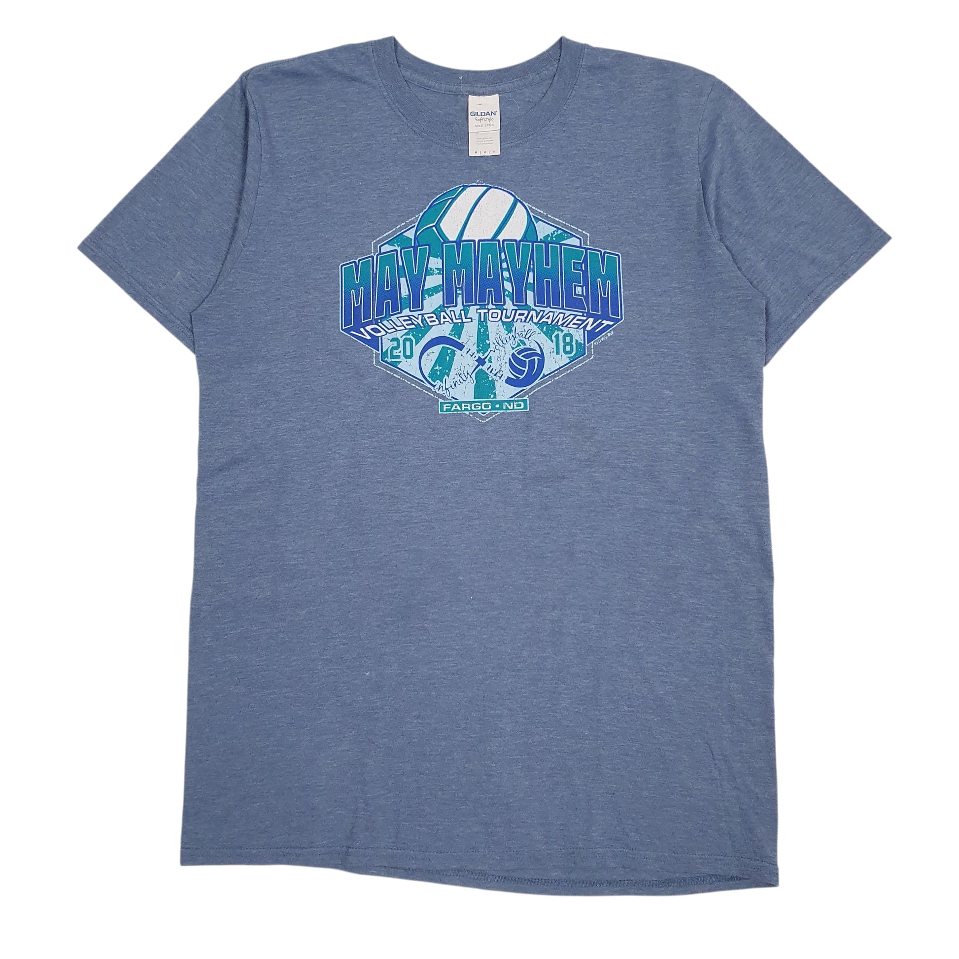 Mens Blue Gildan  Short Sleeve T Shirt