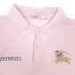Mens Pink Burberry   Polo Shirt