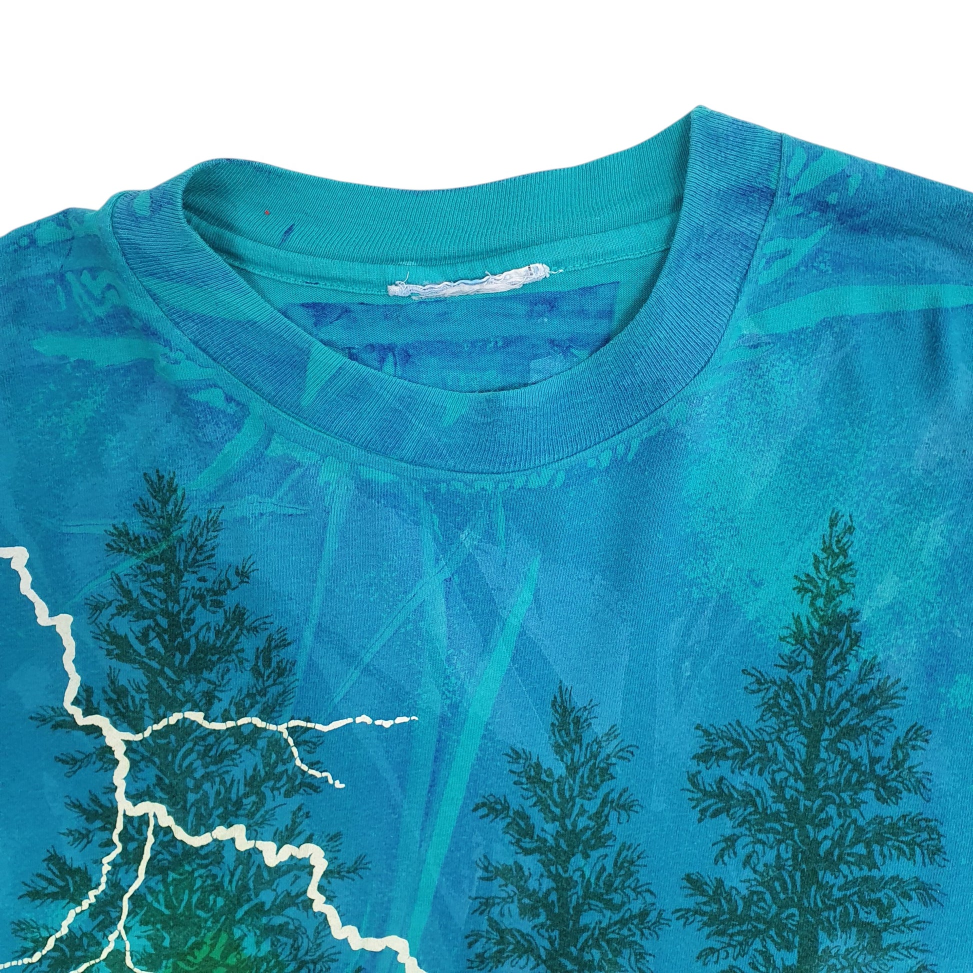 Mens Blue Unbranded Single Stitch Vintage 90s  T Shirt