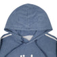 Mens Blue Adidas Spellout Hoodie Jumper