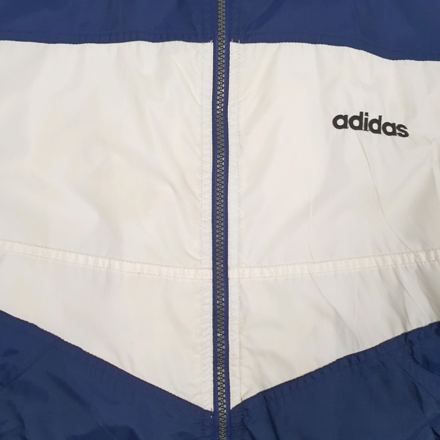 Mens Navy Adidas Vintage 90s Hoodie Coat