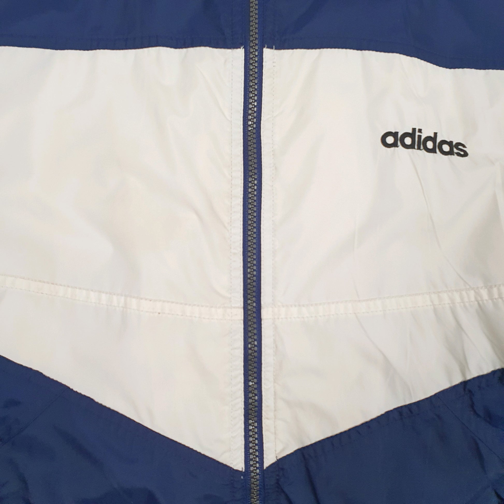 Mens Navy Adidas Vintage 90s Hoodie Coat