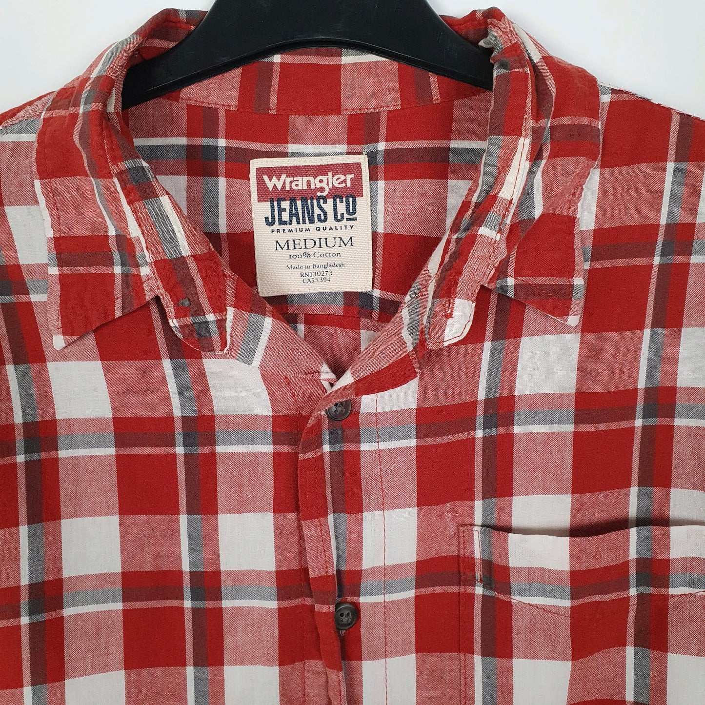 Mens Red Wrangler   Shirt