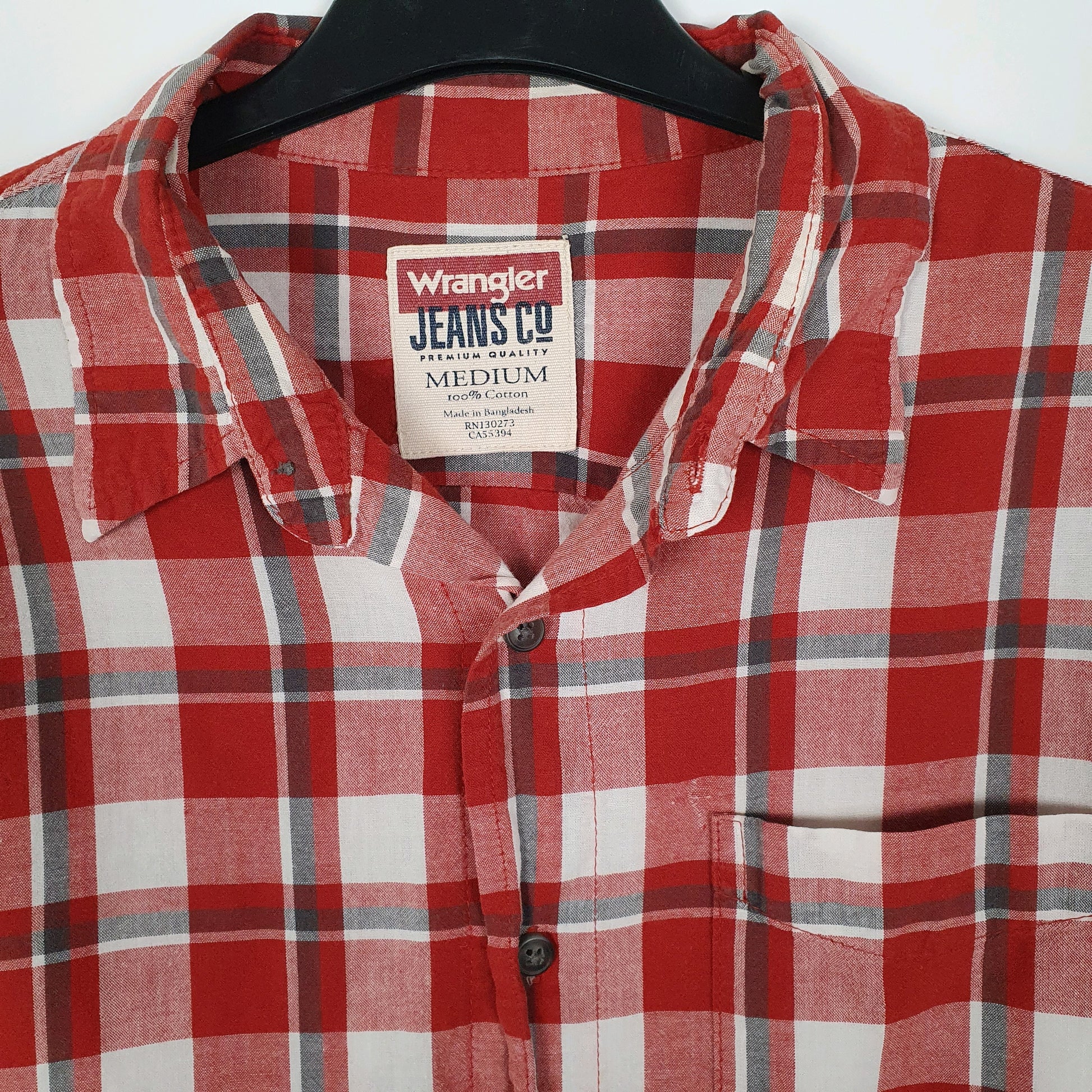 Mens Red Wrangler   Shirt