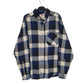 Mens Blue Woolrich Thick Flannel Long Sleeve Shirt