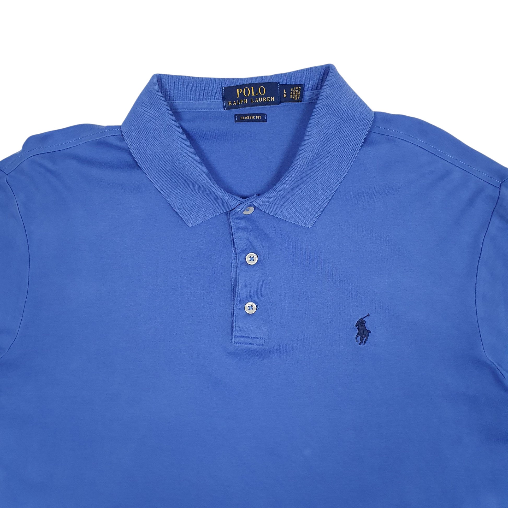 Mens Blue Polo Ralph Lauren Classic Fit  Polo Shirt