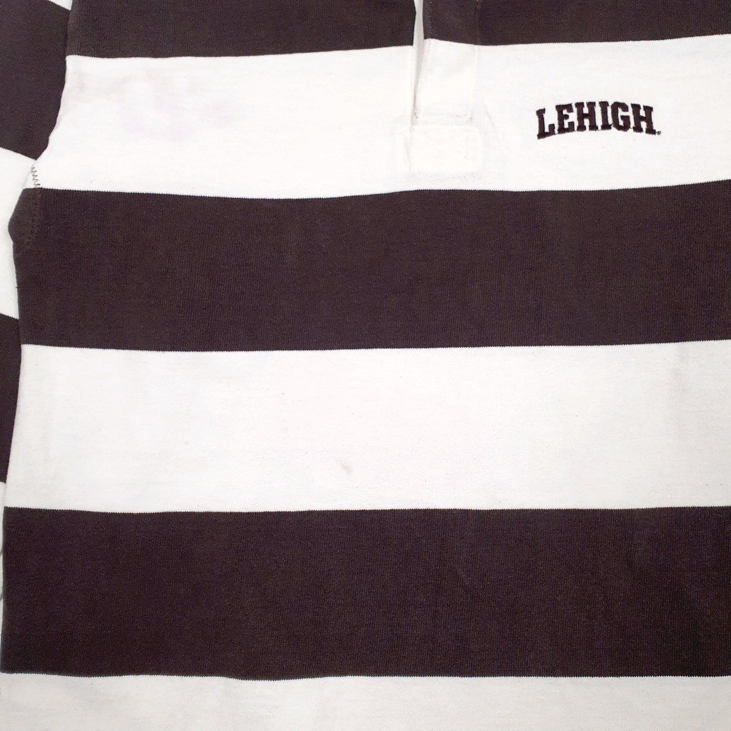 Mens White Barbarian Rugby Crewneck Polo Shirt