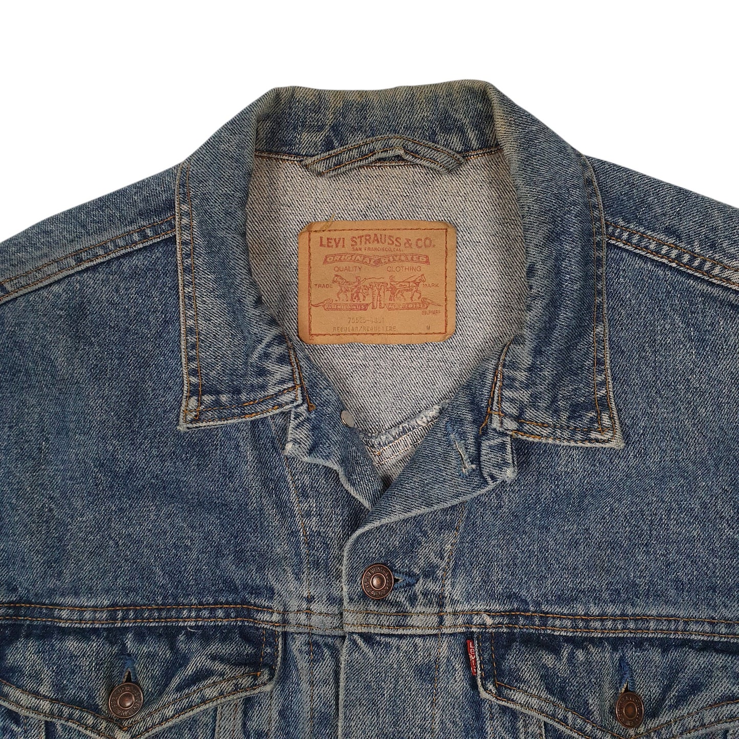 Mens Blue Levis Vintage 90s Type 3 Trucker Made In Canada  Coat