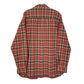 Mens Orange L.L.Bean Heavy Scotch Plaid Flannel  Shirt